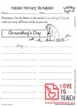 Groundhog Day Word Challenge