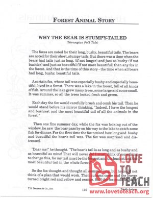 Forest Animal Story - Why the Bear is Stumpy-Tailed