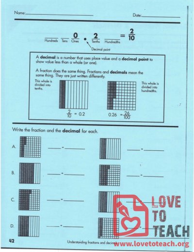 Fractions and Decimals