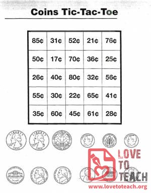 Coins Tic-Tac-Toe Game