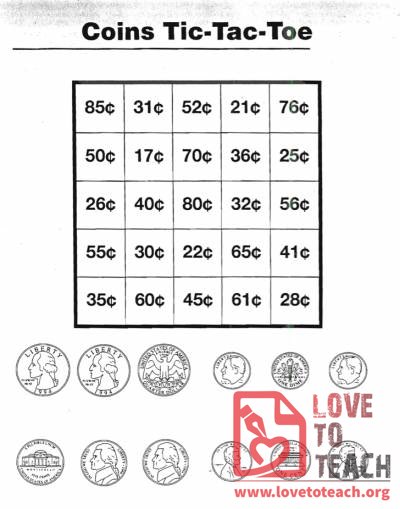 Coins Tic-Tac-Toe Game