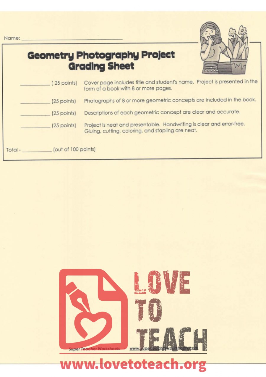 Geometry Photography Project - Grading Sheet