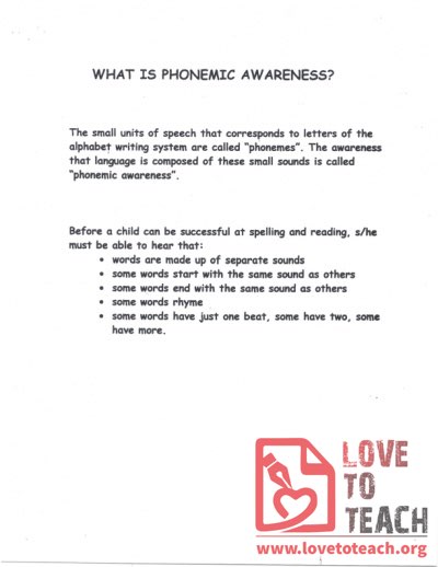 What is Phonemic Awareness?