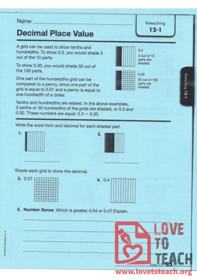 Decimal Place Value