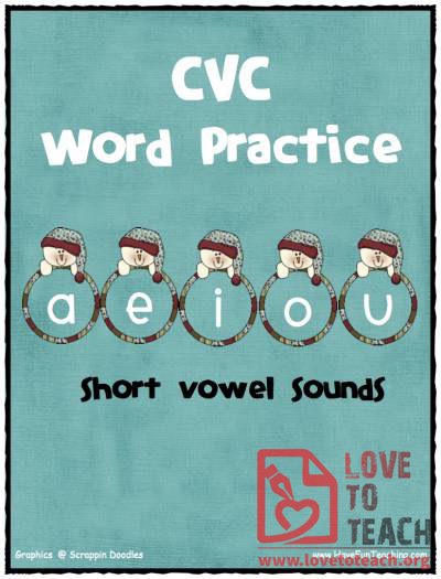 CVC Vowel Practice (Snowman Theme)