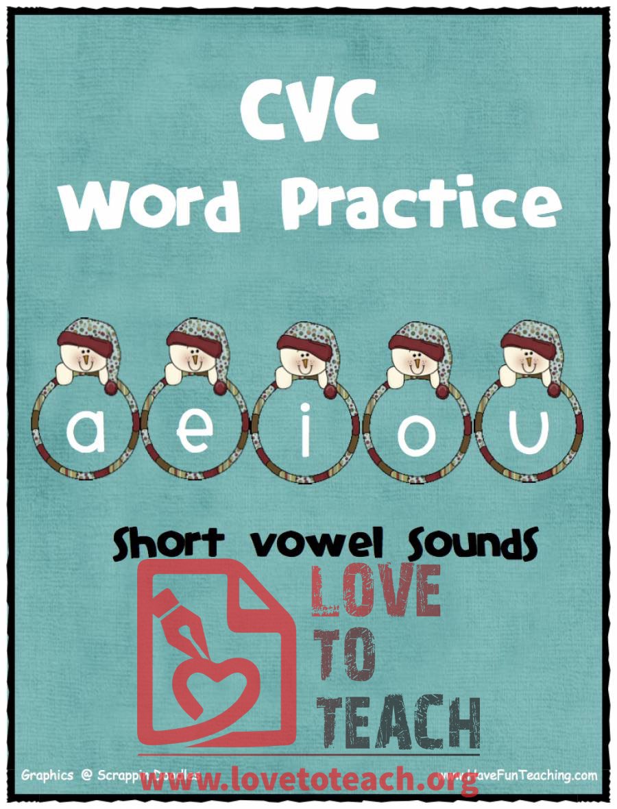 CVC Vowel Practice (Snowman Theme)