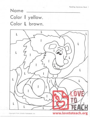 L and l Coloring Page