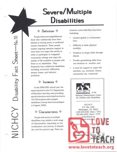 Ability Awareness - Severe Multiple Disabilities