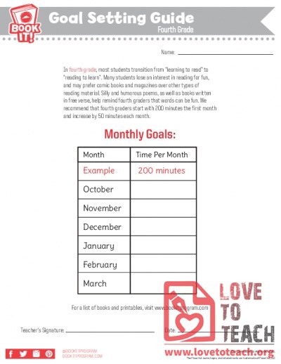 Grade 4 Reading Goals